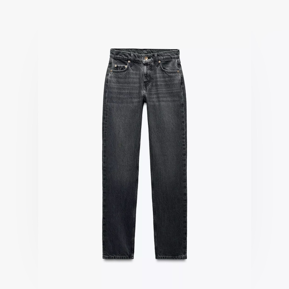ZARA ZW Collection Low Rise Straight Leg Jeans
